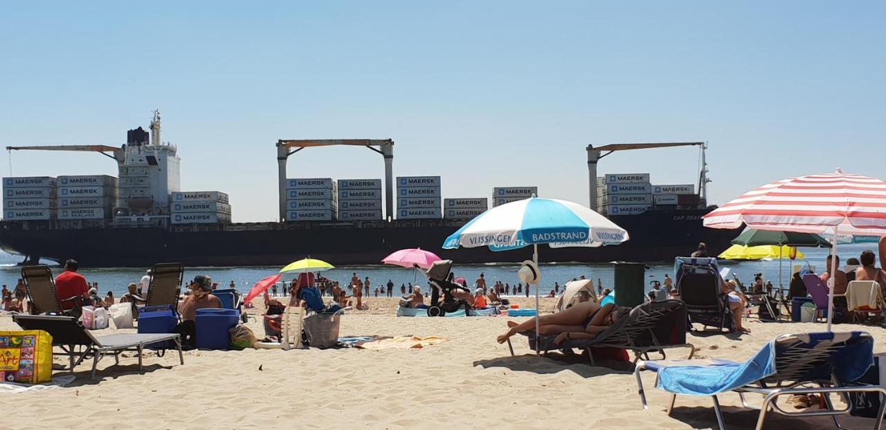Rijksmonument Havenzicht, Met Zeezicht, Ligging Direct Aan Zee En Centrum 블리싱겐 외부 사진